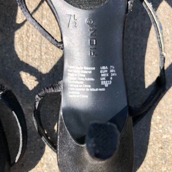 Black & Silver Sparkle Sandal Heels - Picture 5 of 11